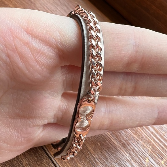 COACH chain link leather bracelet 🤎 - Picture 7 of 7